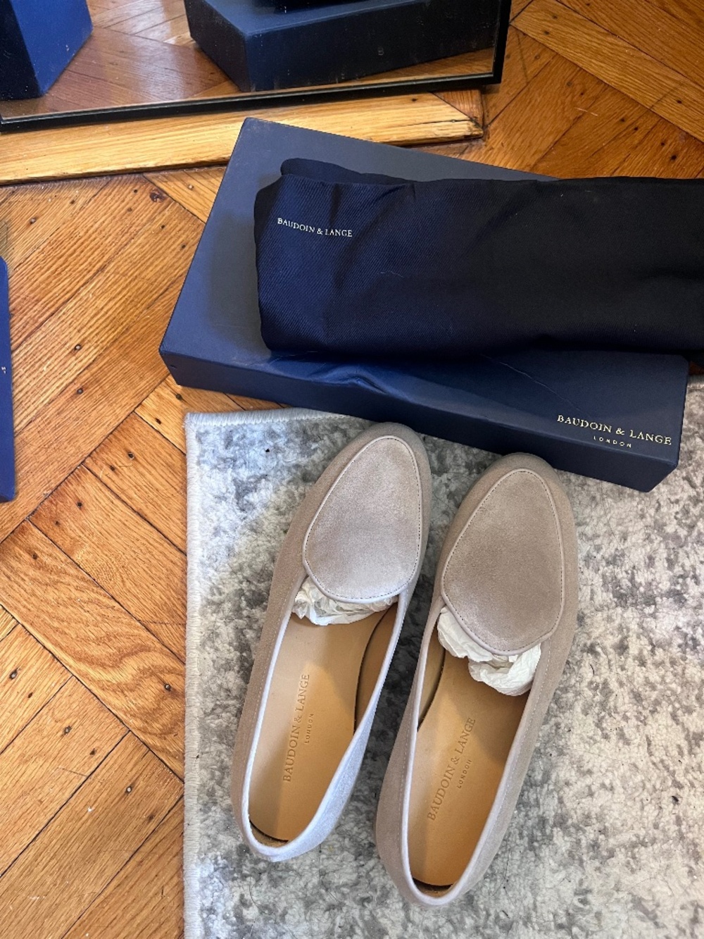 Baudoin & Lange Suede Stride Loafers